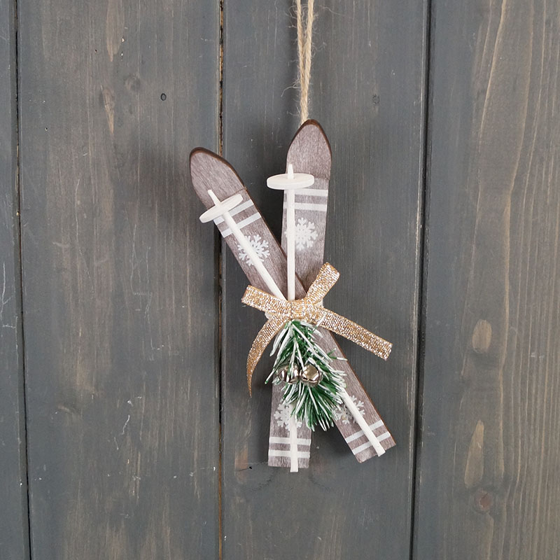 Pair of Grey Hanging Sleighs (23.5cm) detail page